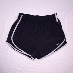 Nike Dri-FIT Women's Athletic Running Shorts Black Drawstring Elastic Waist
